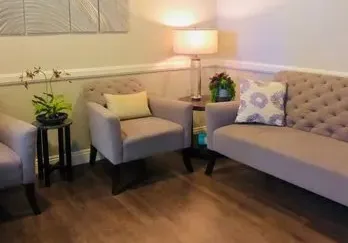 Clean, professional medical spa treatment room with neutral tones at Aurae MD in La Jolla