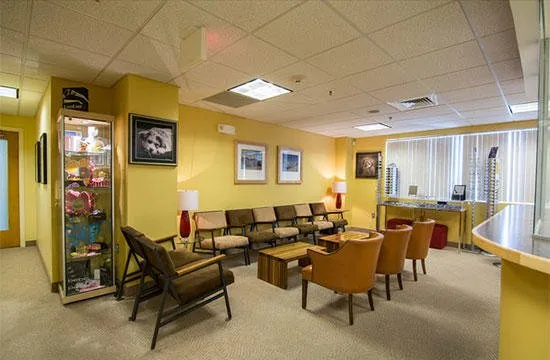 Clean, professional medical spa treatment room with neutral tones at Keamy Eye & Laser Center in Westborough