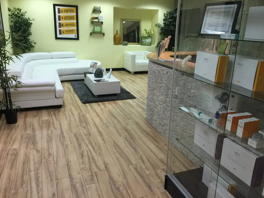 Clean, professional medical spa treatment room with neutral tones at Chicago Fat Doctor in Chicago