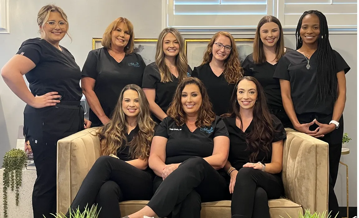 Clean, professional medical spa treatment room with neutral tones at Allure Aesthetics & Medical Spa in Fayetteville
