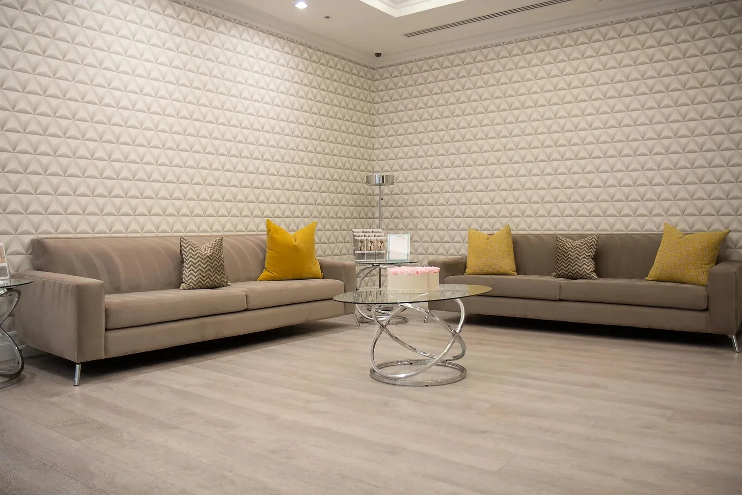 Clean, professional medical spa treatment room with neutral tones at Newman Dermatology in Beverly Hills