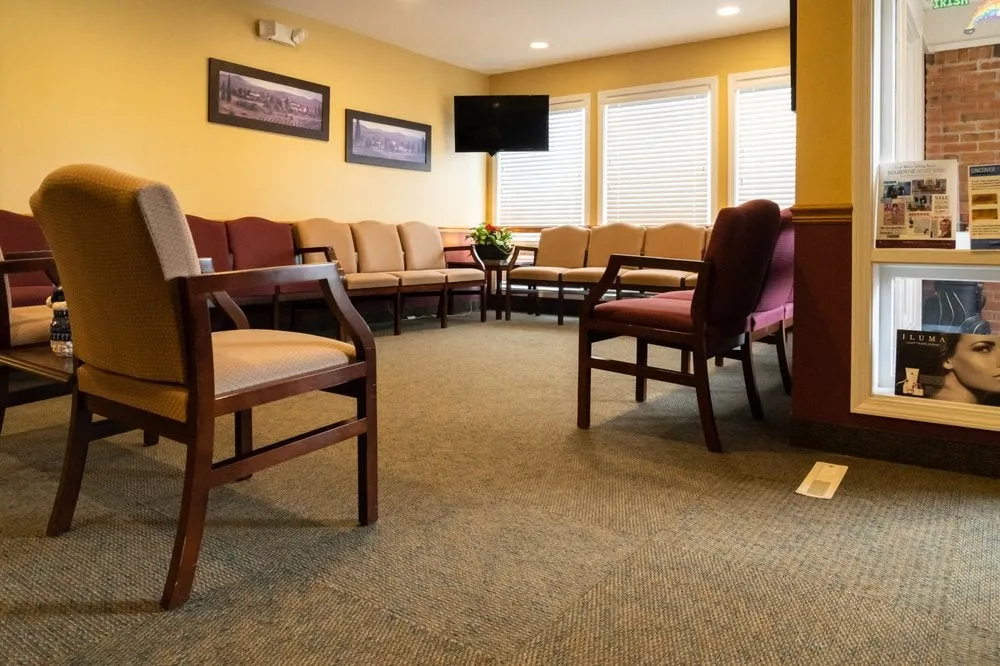 Clean, professional medical spa treatment room with neutral tones at Skin Solutions in Columbus