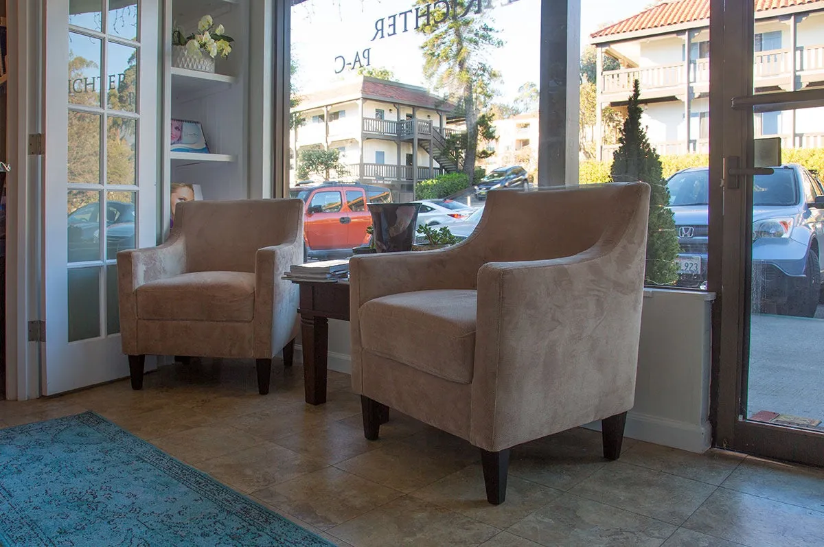 Clean, professional medical spa treatment room with neutral tones at Healing Arts in Santa Barbara
