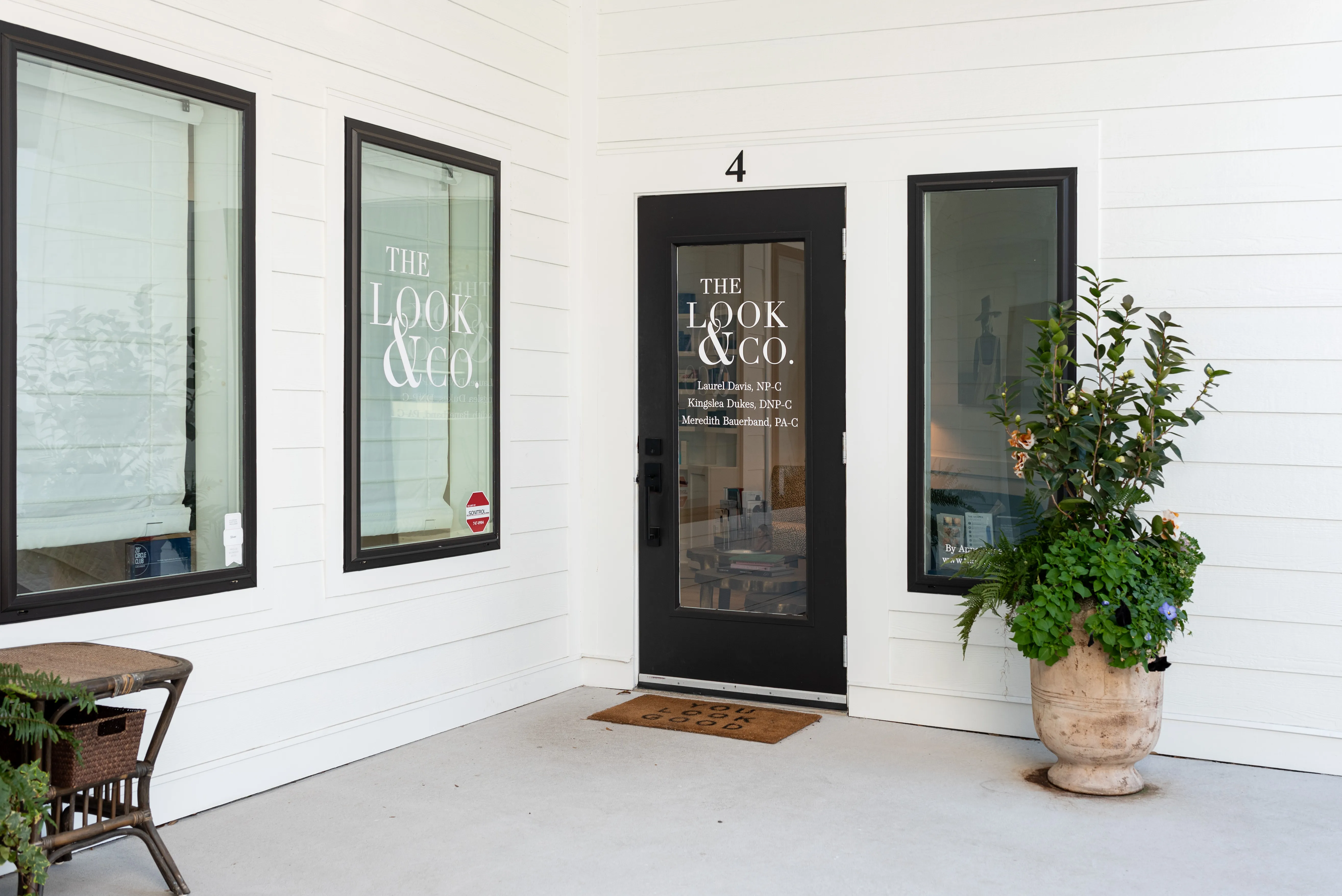 Clean, professional medical spa treatment room with neutral tones at The Look & Co in Mt Pleasant