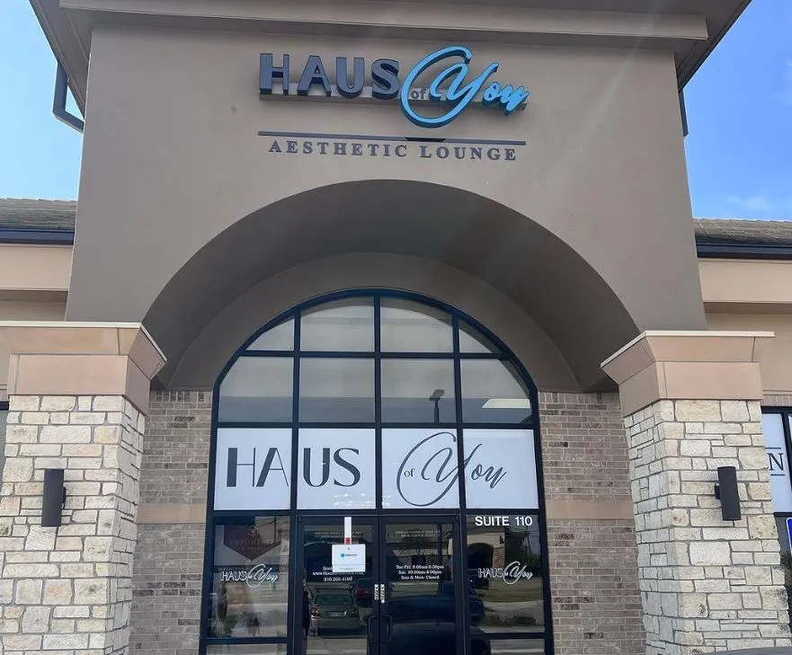 Clean, professional medical spa treatment room with neutral tones at Haus of You Aesthetic Lounge in Wichita