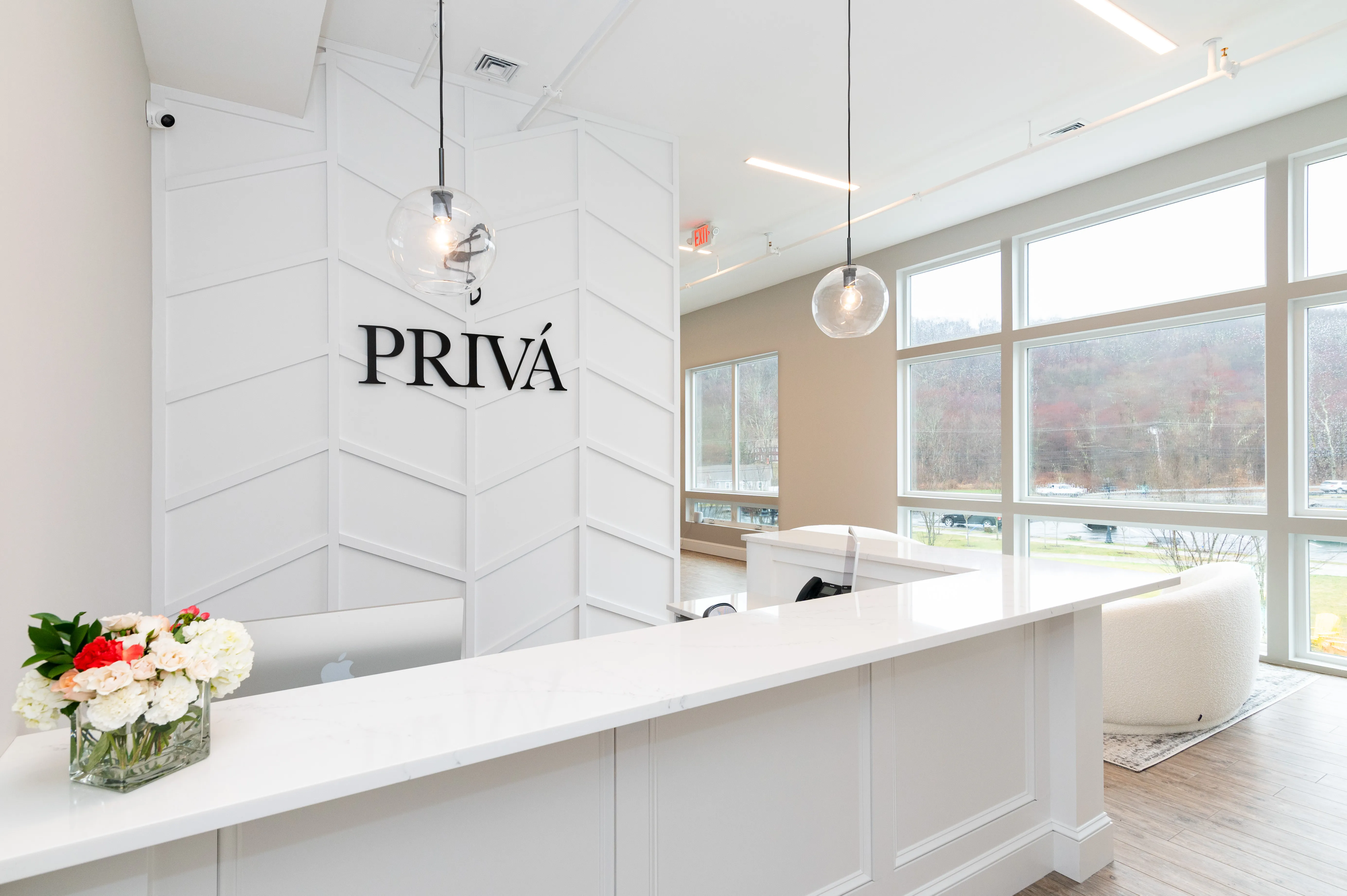 Clean, professional medical spa treatment room with neutral tones at Priva MedSpa - Oxford in Oxford