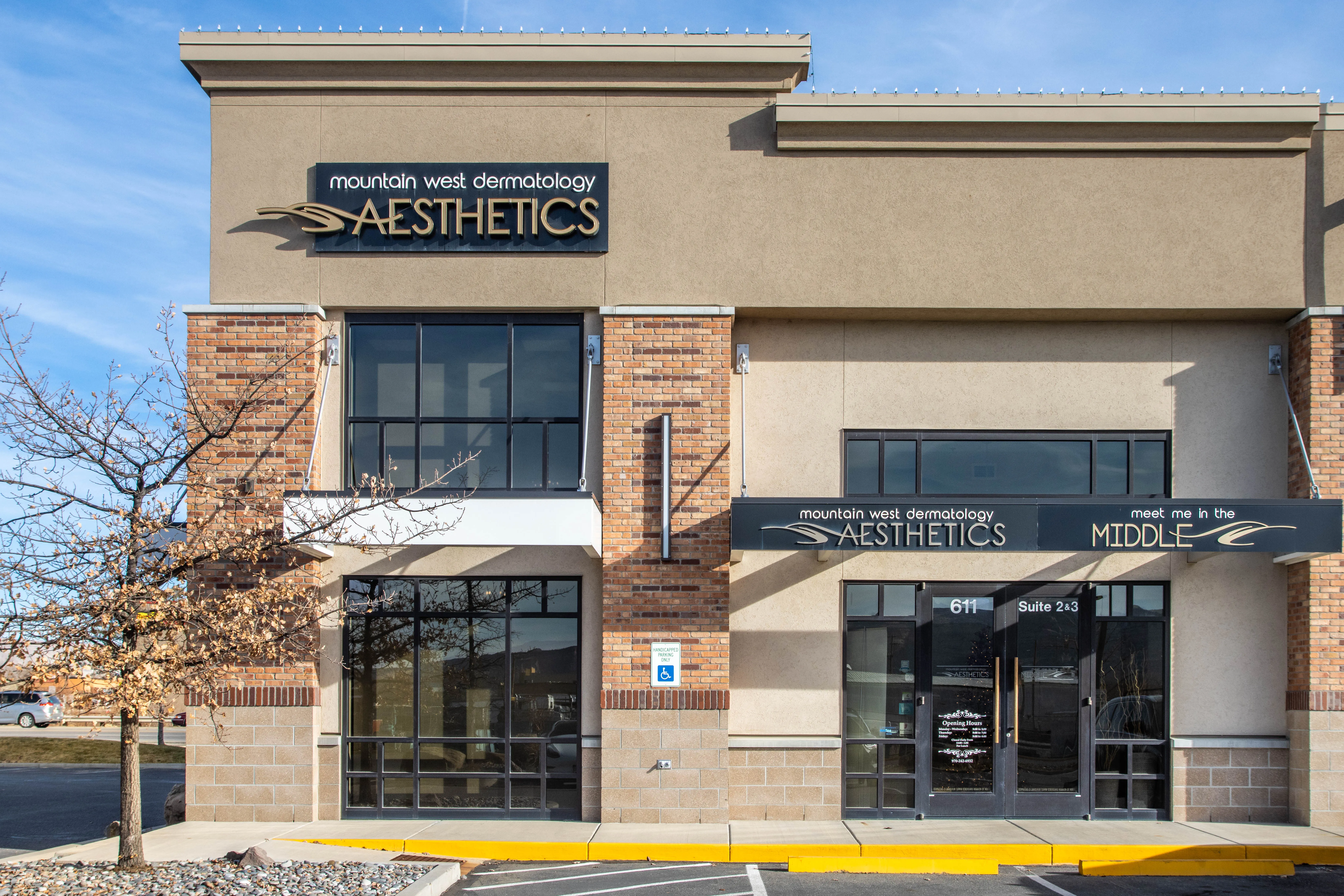 Clean, professional medical spa treatment room with neutral tones at Mtn West Dermatology Aesthetics in Grand Junction