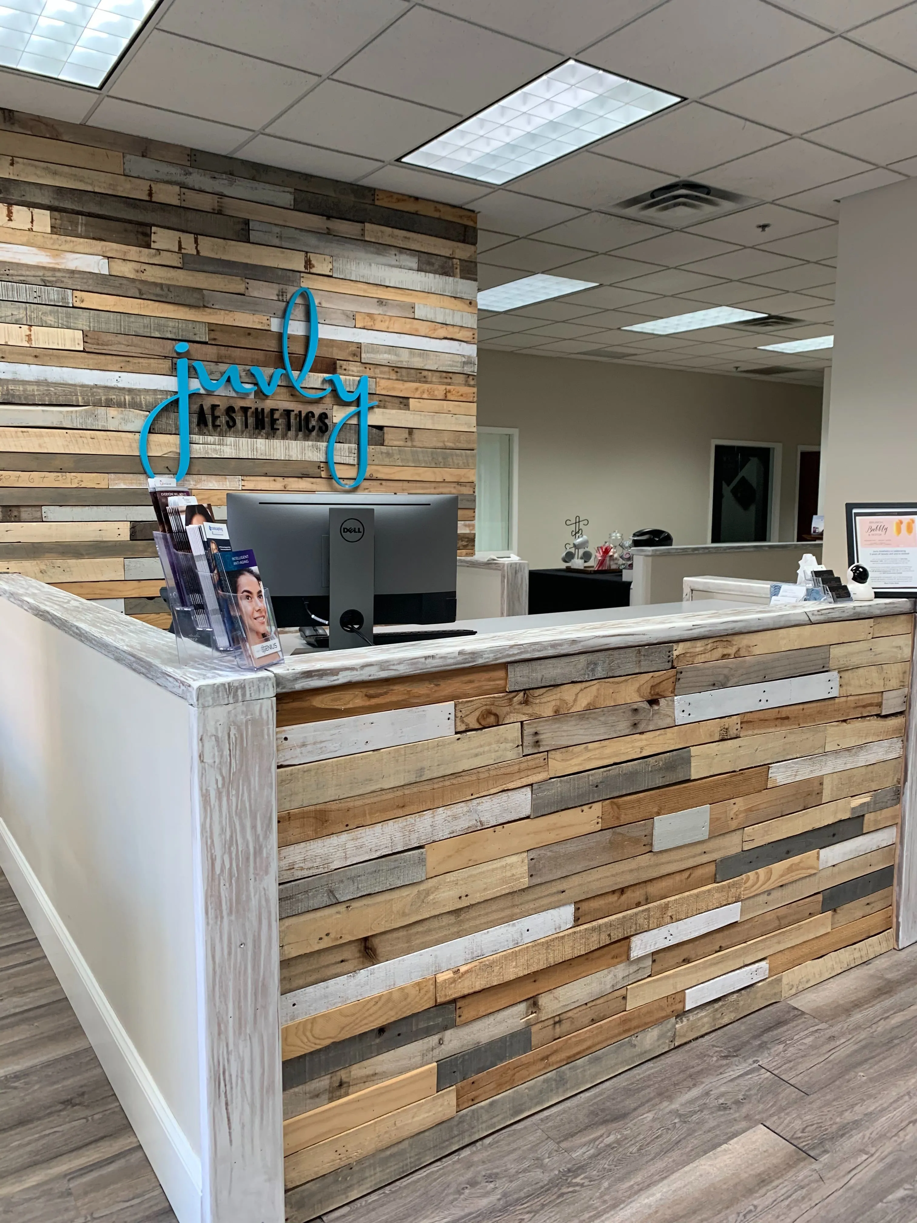Clean, professional medical spa treatment room with neutral tones at Juvly Eau Claire in Eau Claire
