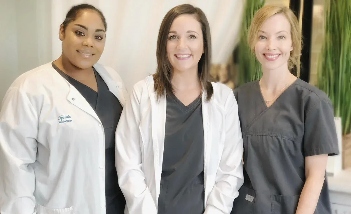 Clean, professional medical spa treatment room with neutral tones at Dermatology Care of Alabama in Tuscaloosa