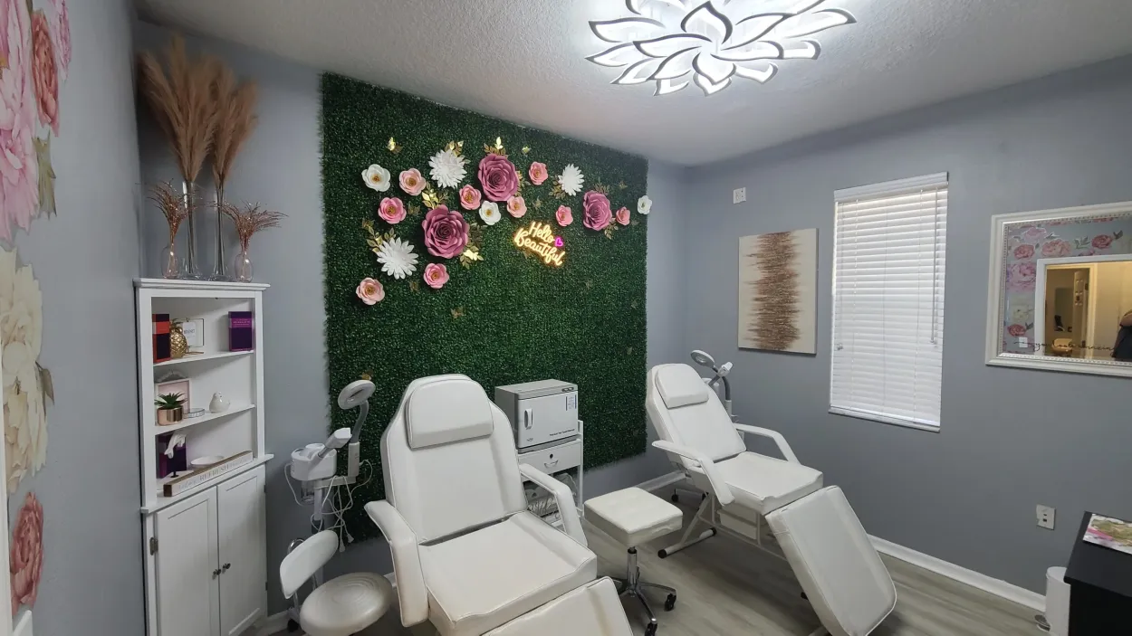 Clean, professional medical spa treatment room with neutral tones at Zoe Medical Spa in Wesley Chapel