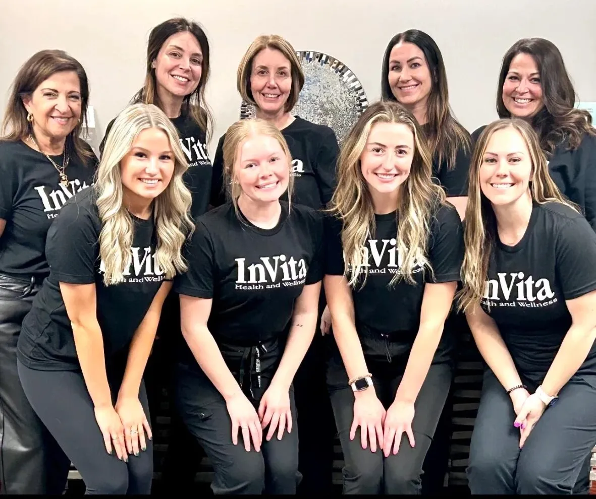Clean, professional medical spa treatment room with neutral tones at InVita Health and Wellness in Kirkwood