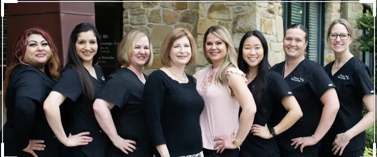 Clean, professional medical spa treatment room with neutral tones at Ladera Park Dermatology in Austin