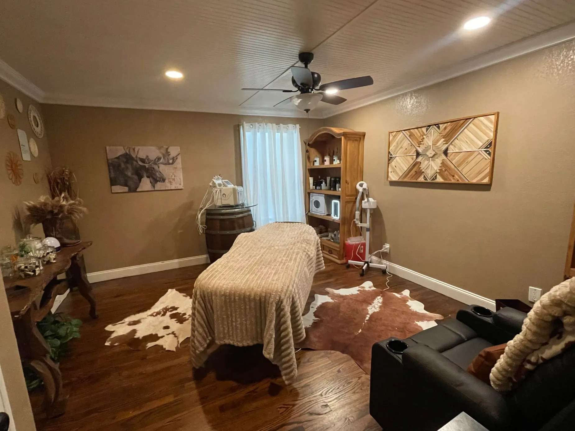 Clean, professional medical spa treatment room with neutral tones at Wellness IV Saloon in Caddo Mills 