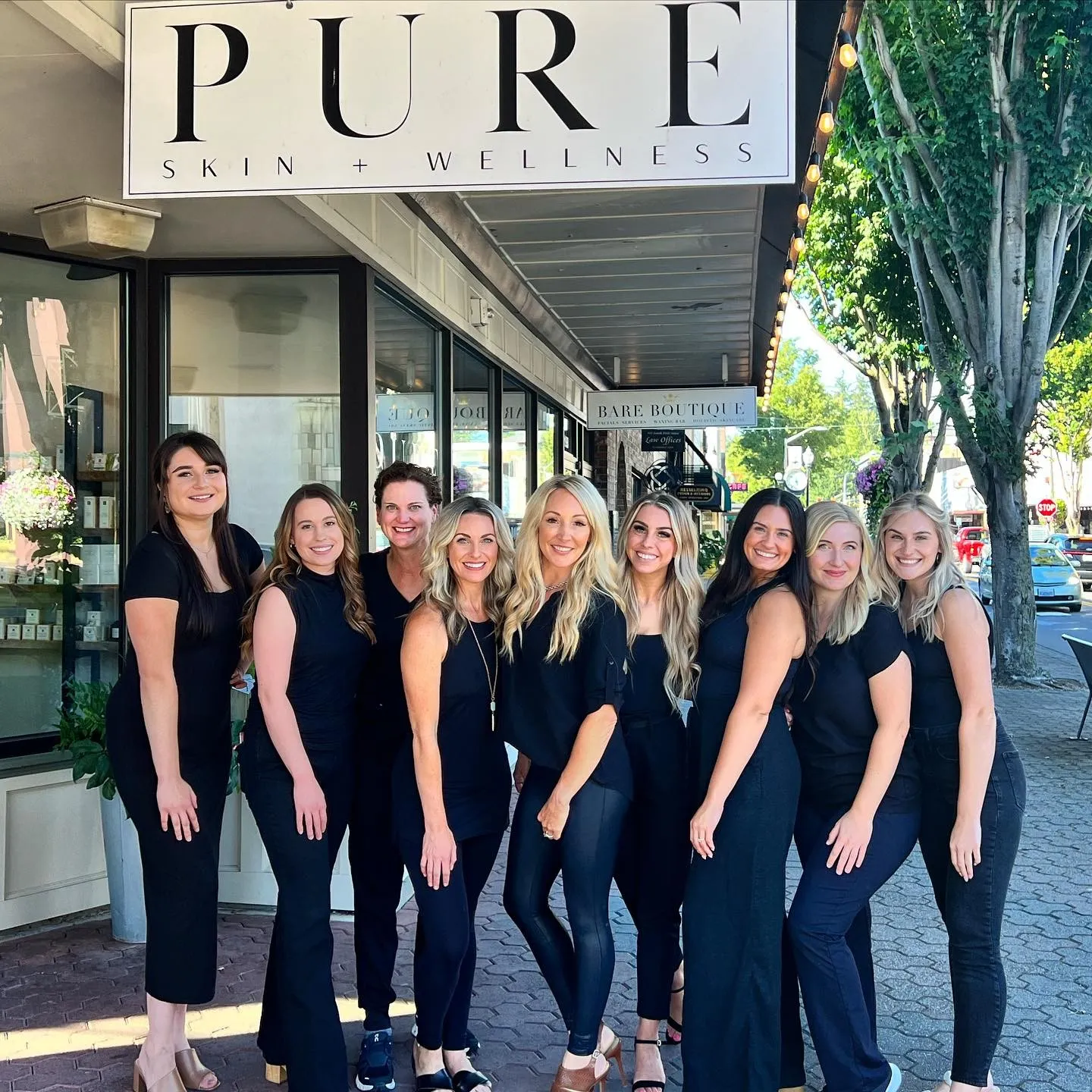 Clean, professional medical spa treatment room with neutral tones at Pure Skin and Wellness in Mount Vernon