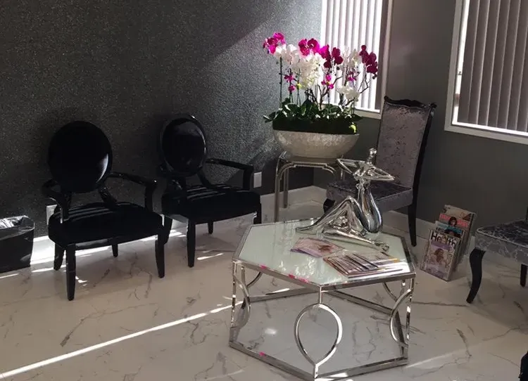 Clean, professional medical spa treatment room with neutral tones at Alamo Hills Laser in Simi Valley