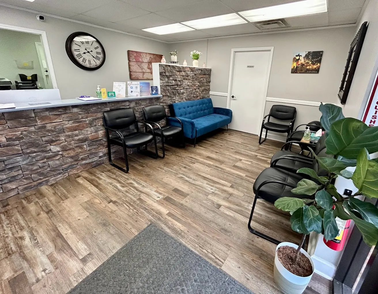 Clean, professional medical spa treatment room with neutral tones at Marion health and wellness in Jasper