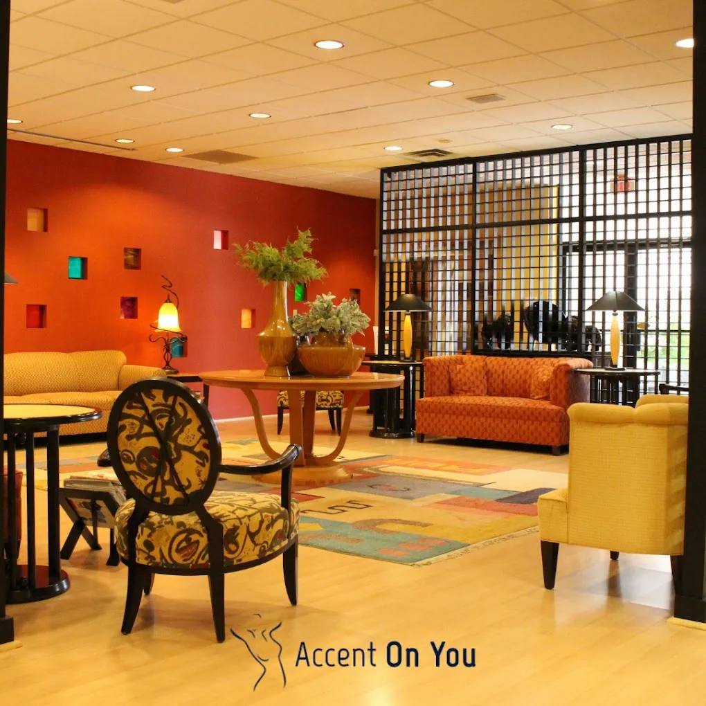 Clean, professional medical spa treatment room with neutral tones at Accent on You in Arlington