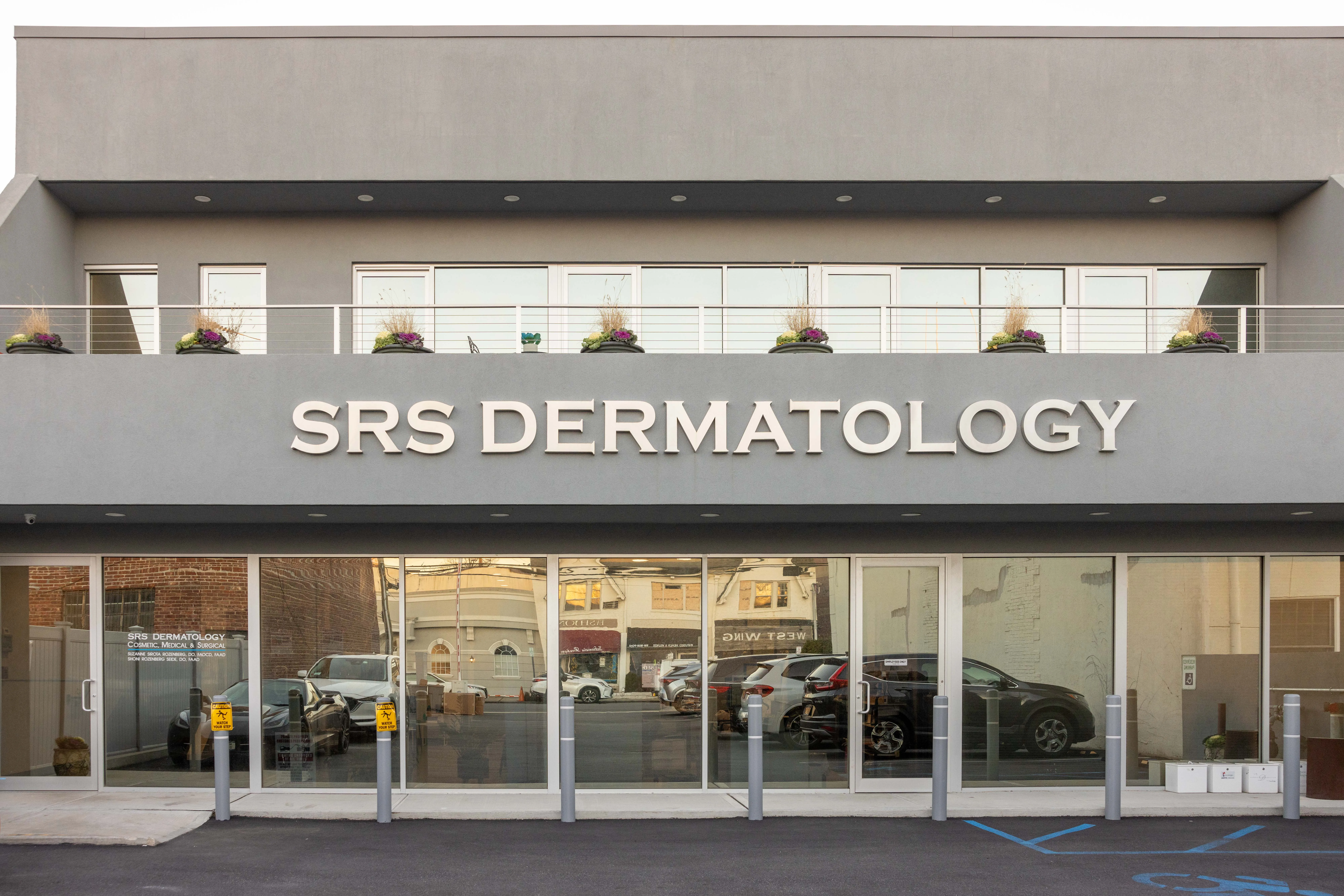 Clean, professional medical spa treatment room with neutral tones at SRS Dermatology in Woodmere