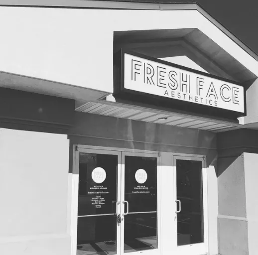 Clean, professional medical spa treatment room with neutral tones at Fresh Face Aesthetics in Eagle