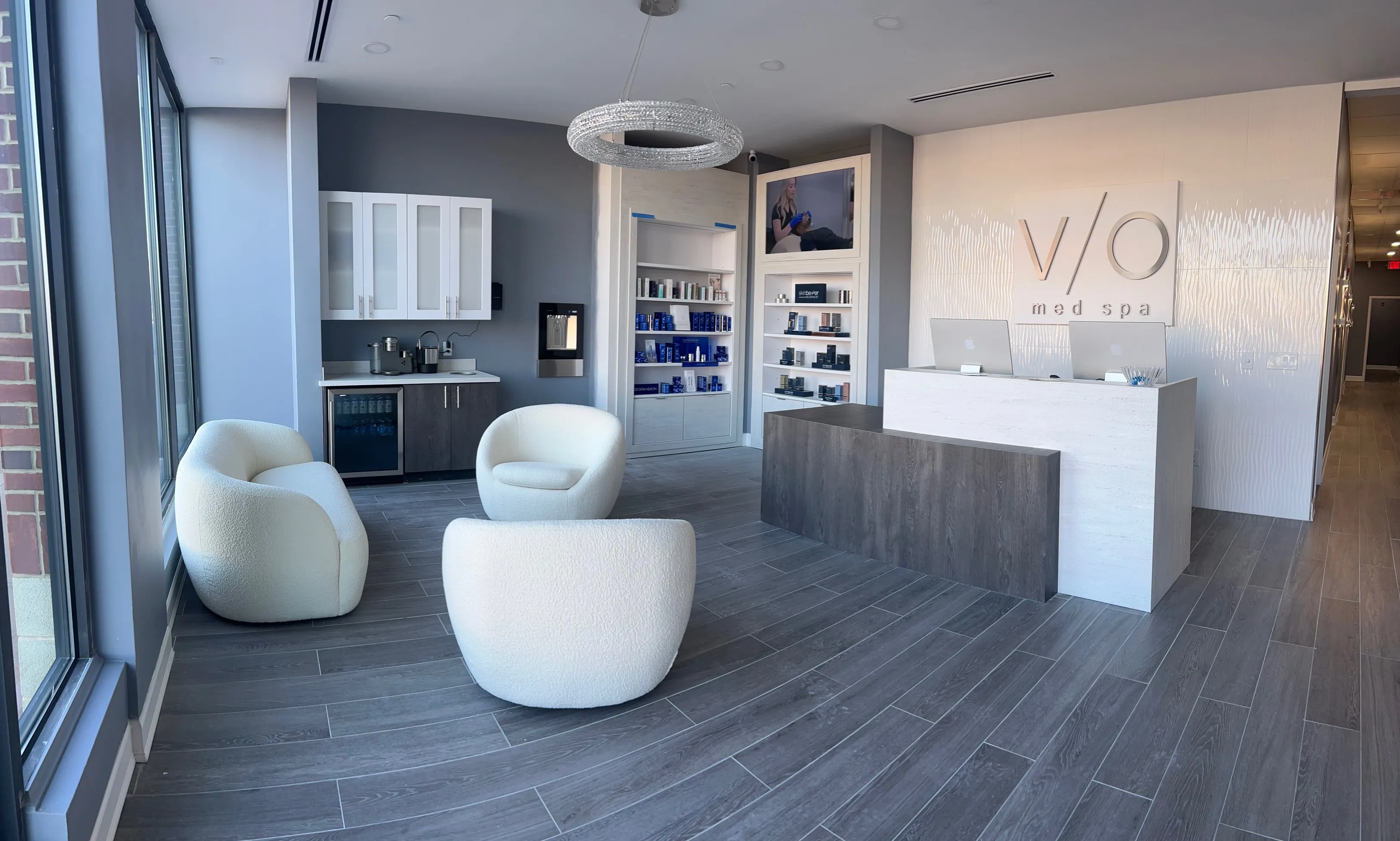 Clean, professional medical spa treatment room with neutral tones at Vio Med Spa North Brunswick in North Brunswick