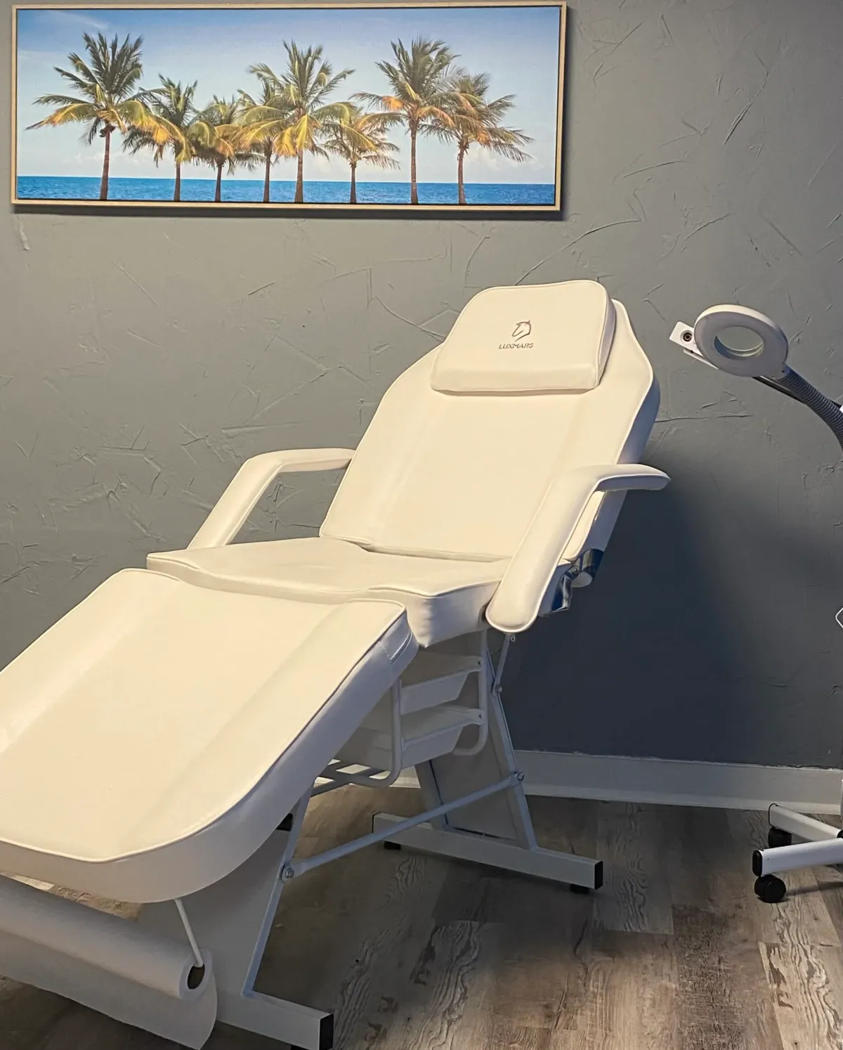 Clean, professional medical spa treatment room with neutral tones at Posh Medspa in Odessa