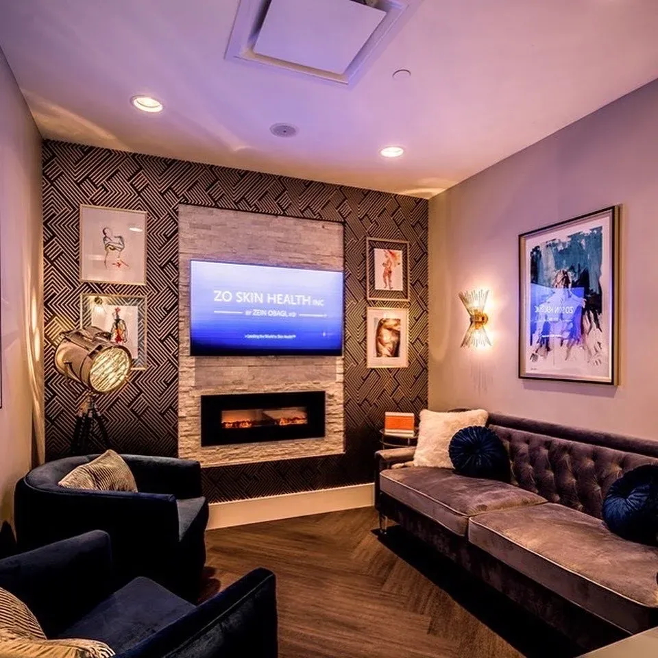 Clean, professional medical spa treatment room with neutral tones at Jack and Jill Aesthetics in Franklin