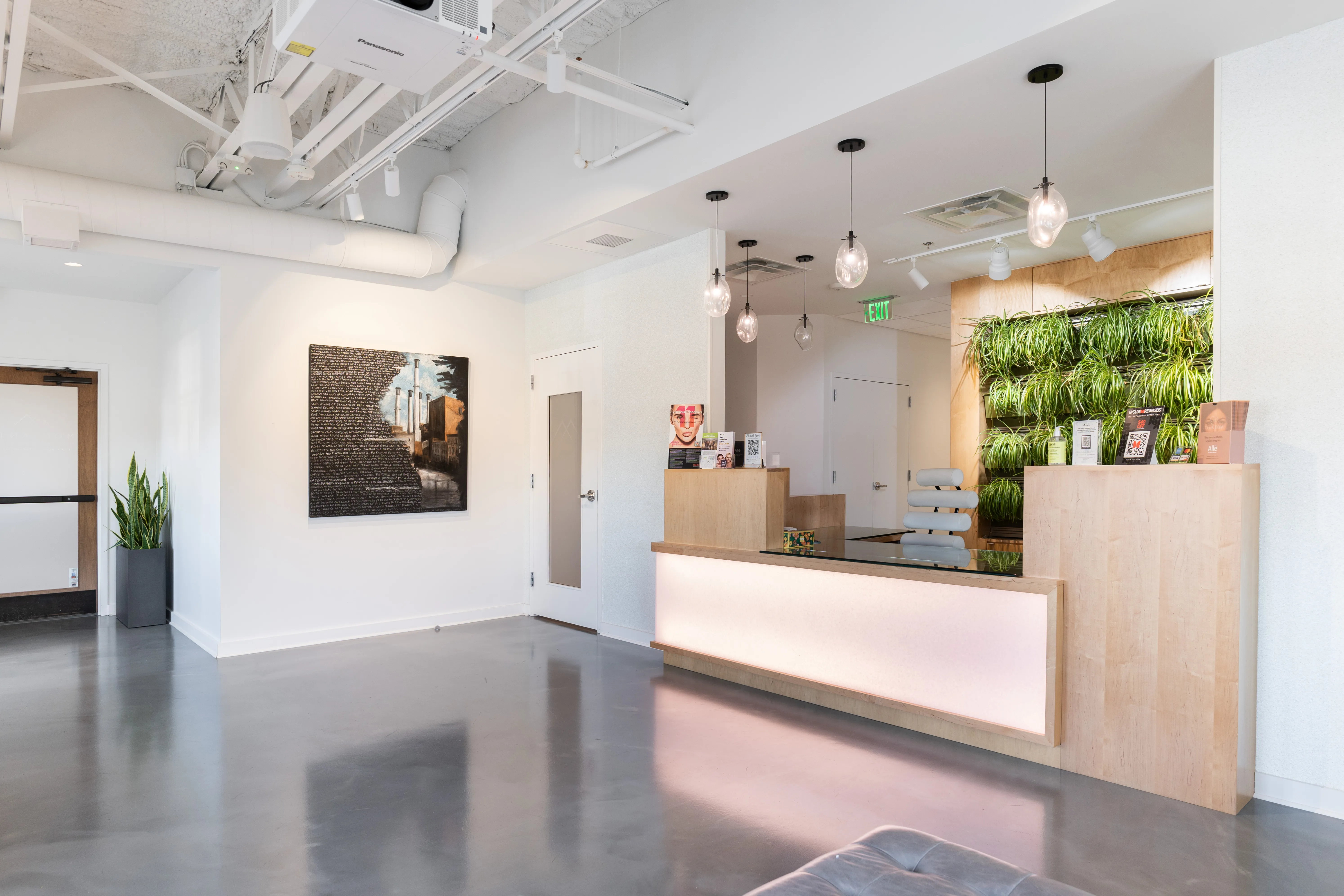 Clean, professional medical spa treatment room with neutral tones at Montante Plastic Surgery &Aesthetic in Richmond