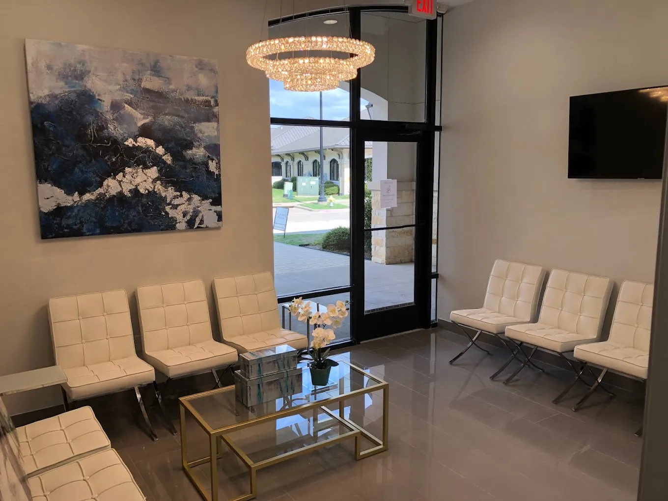 Clean, professional medical spa treatment room with neutral tones at ATA Healthcare and Wellness in Frisco