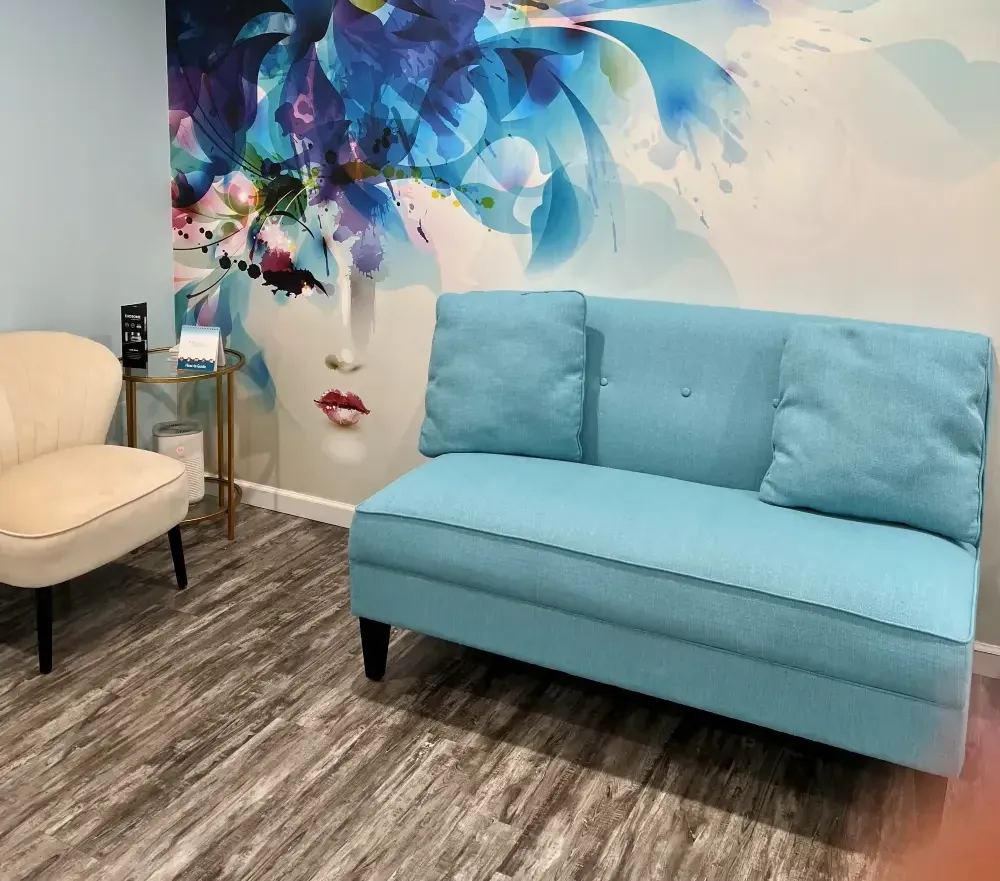 Clean, professional medical spa treatment room with neutral tones at Sadiya Clinic in Vienna