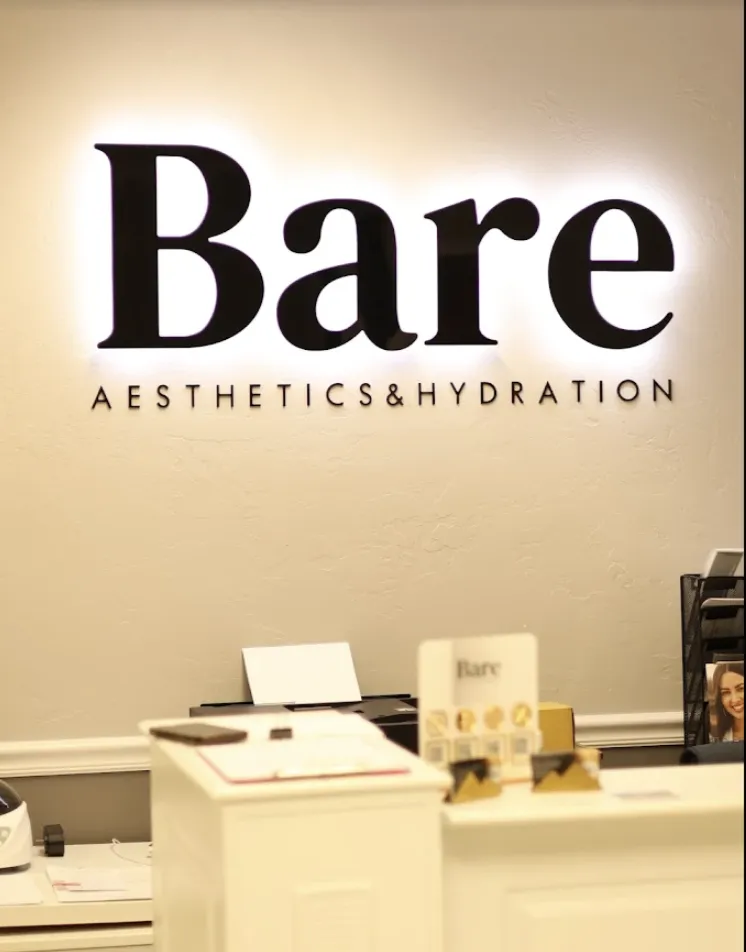 Clean, professional medical spa treatment room with neutral tones at Bare Aesthetics and IV Hydration in Grand Junction