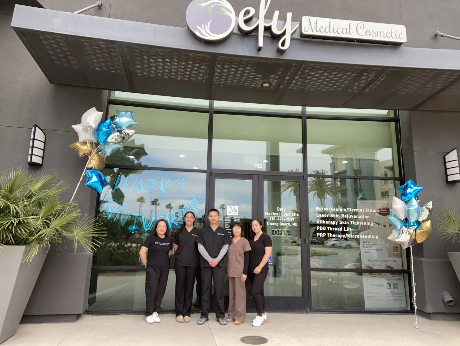 Clean, professional medical spa treatment room with neutral tones at Defy Medical Cosmetic in Corona