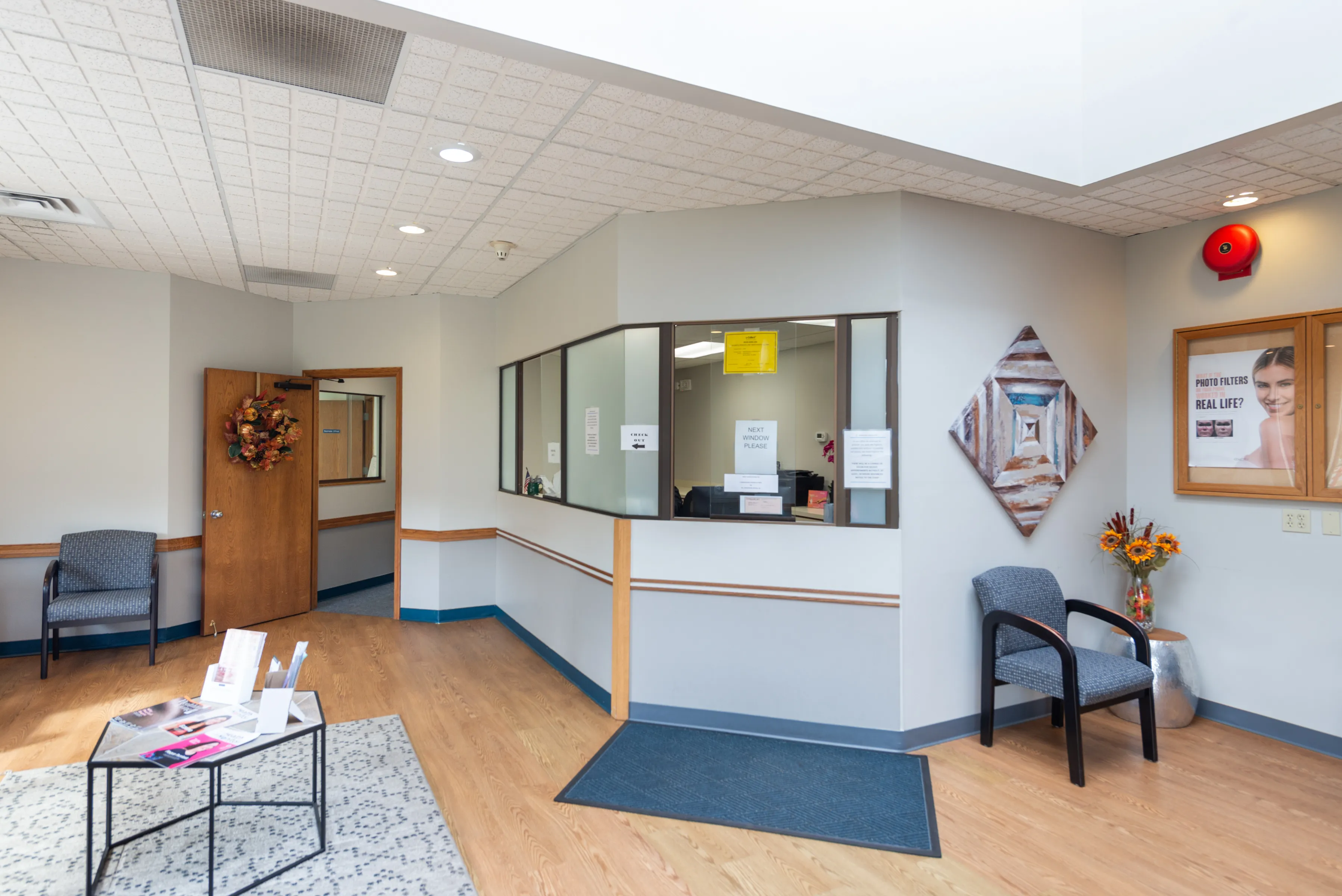Clean, professional medical spa treatment room with neutral tones at Dermatology Centers of NEPA-WB in Wilkes Barre