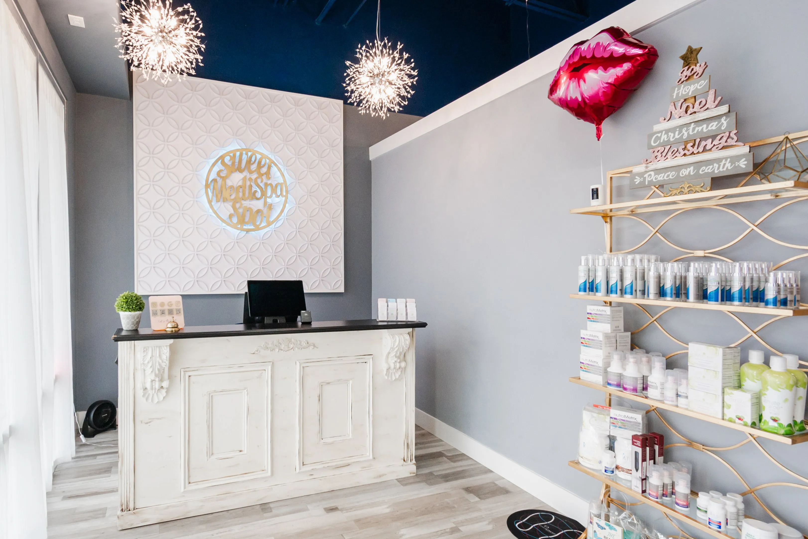 Clean, professional medical spa treatment room with neutral tones at Sweet Spot MediSpa Fort Myers in Fort Meyers