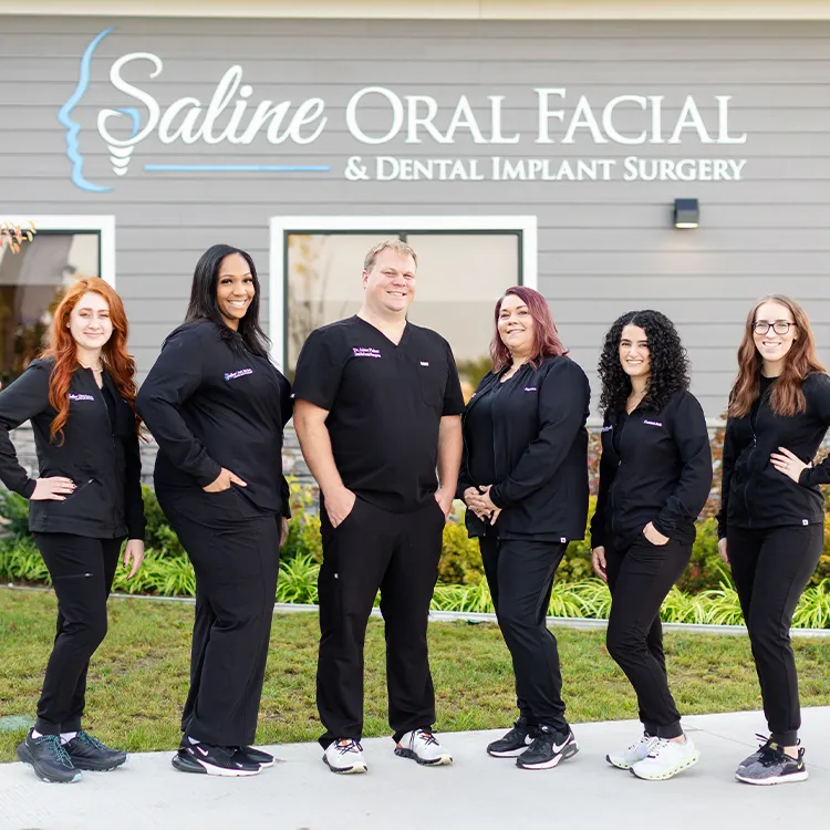 Clean, professional medical spa treatment room with neutral tones at Saline Oral Facial – Saline, MI in Saline