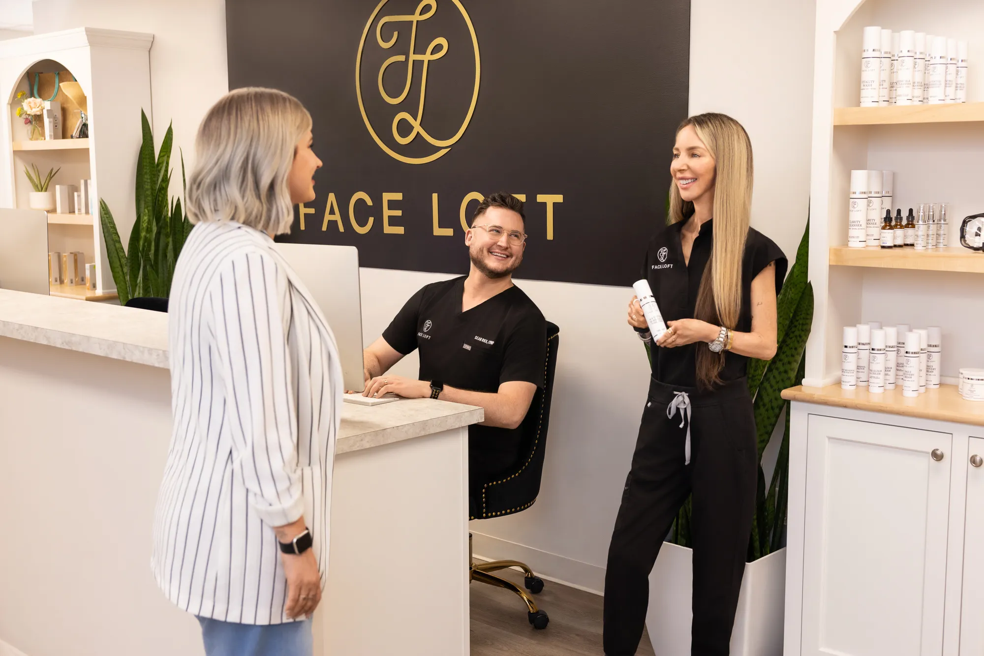 Clean, professional medical spa treatment room with neutral tones at The Face Loft LLC in cranberry township