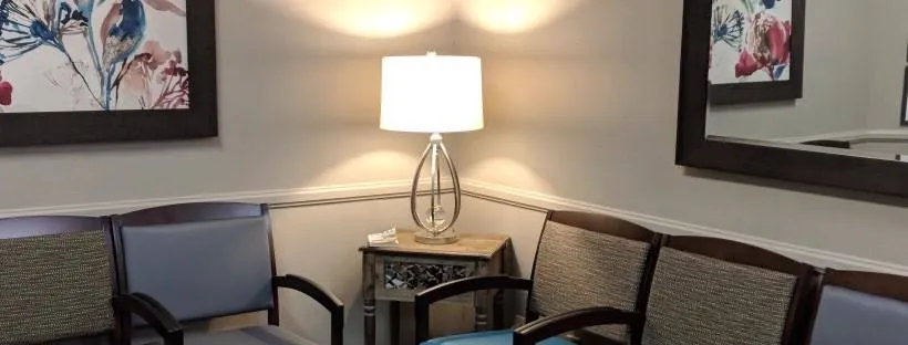 Clean, professional medical spa treatment room with neutral tones at Family Medicine Cosmetic Clinic in Loma Linda