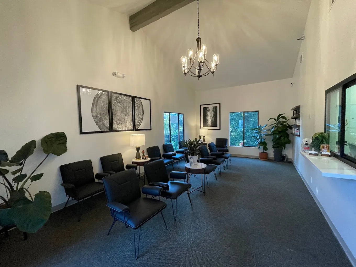 Clean, professional medical spa treatment room with neutral tones at California Dermatology Group in Santa Barbara