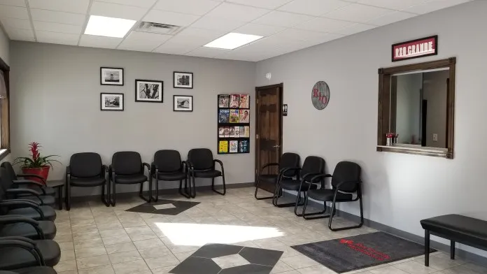 Clean, professional medical spa treatment room with neutral tones at Rio Family Healthcare in Rio Grande
