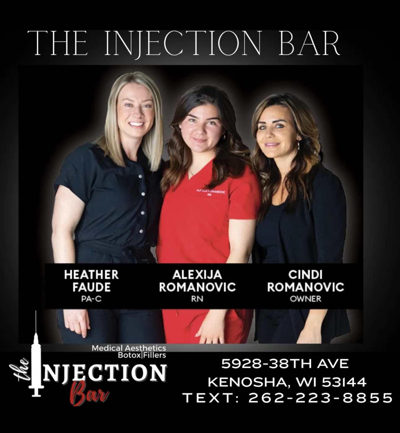 Clean, professional medical spa treatment room with neutral tones at The Injection Bar in Kenosha