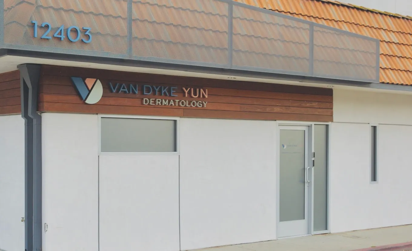 Clean, professional medical spa treatment room with neutral tones at Van Dyke Yun Dermatology in Studio City