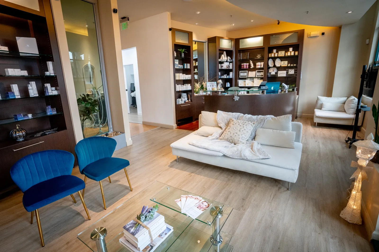 Clean, professional medical spa treatment room with neutral tones at No Filter Brazilian Med Spa in San Mateo