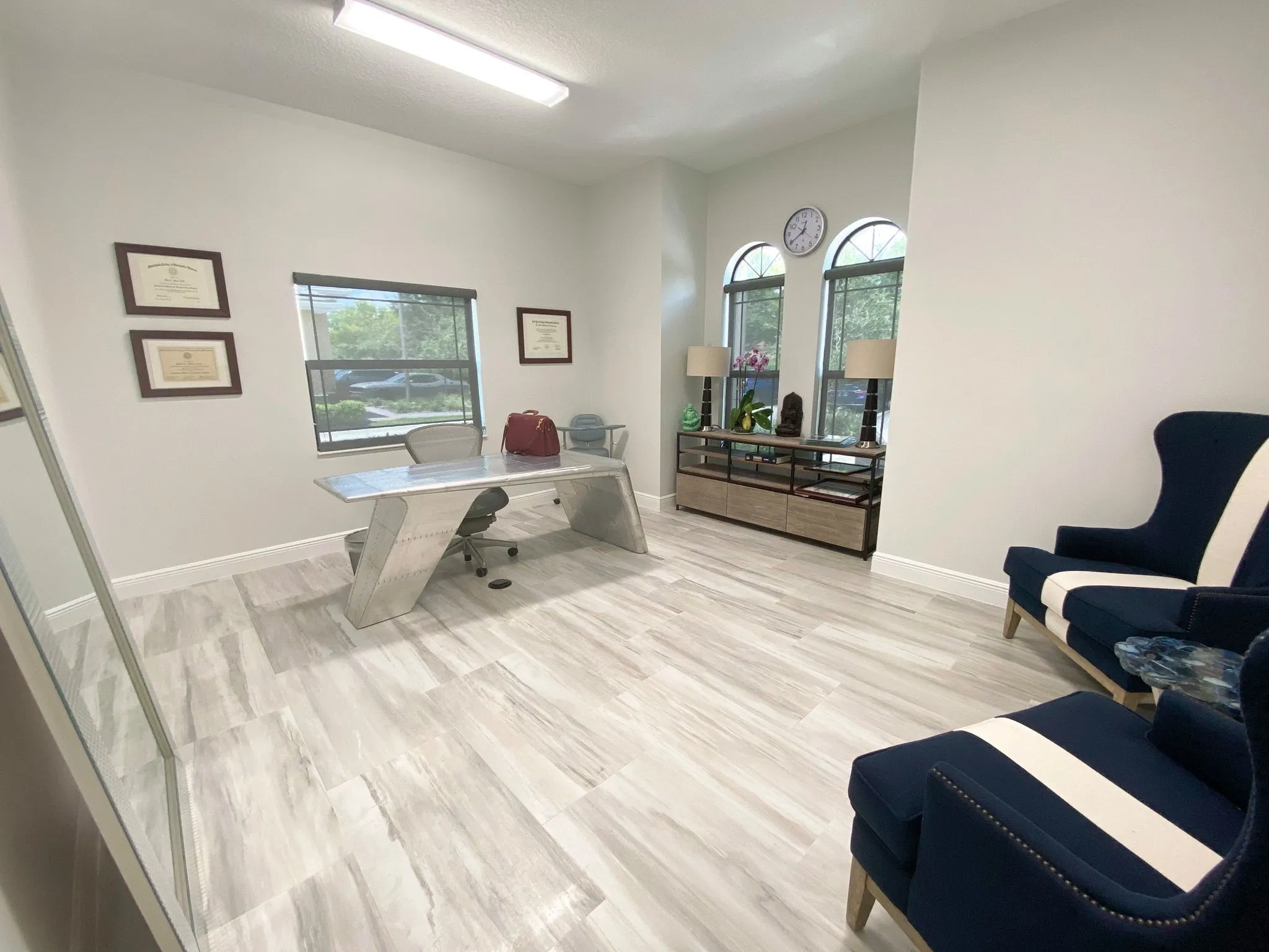 Clean, professional medical spa treatment room with neutral tones at Pham Institute of Esthetic in Orlando