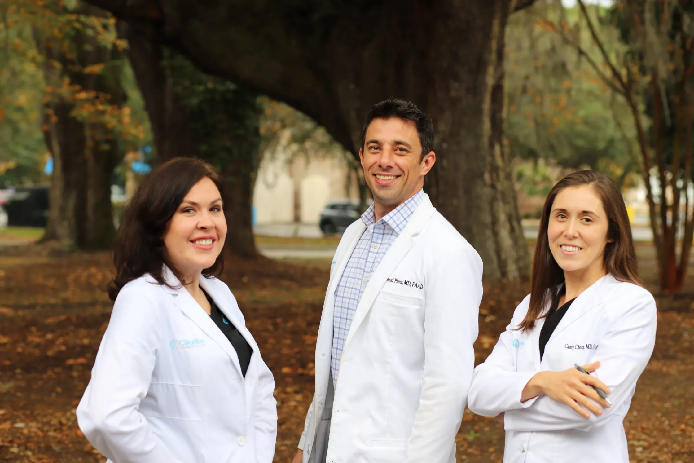 Clean, professional medical spa treatment room with neutral tones at Clearline Dermatology, LLC. in Charleston