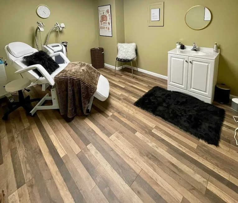 Clean, professional medical spa treatment room with neutral tones at Hope Med Spa (Residential) in Birch Run