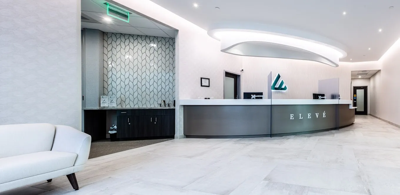 Clean, professional medical spa treatment room with neutral tones at Eleve’ Medspa in Wausau