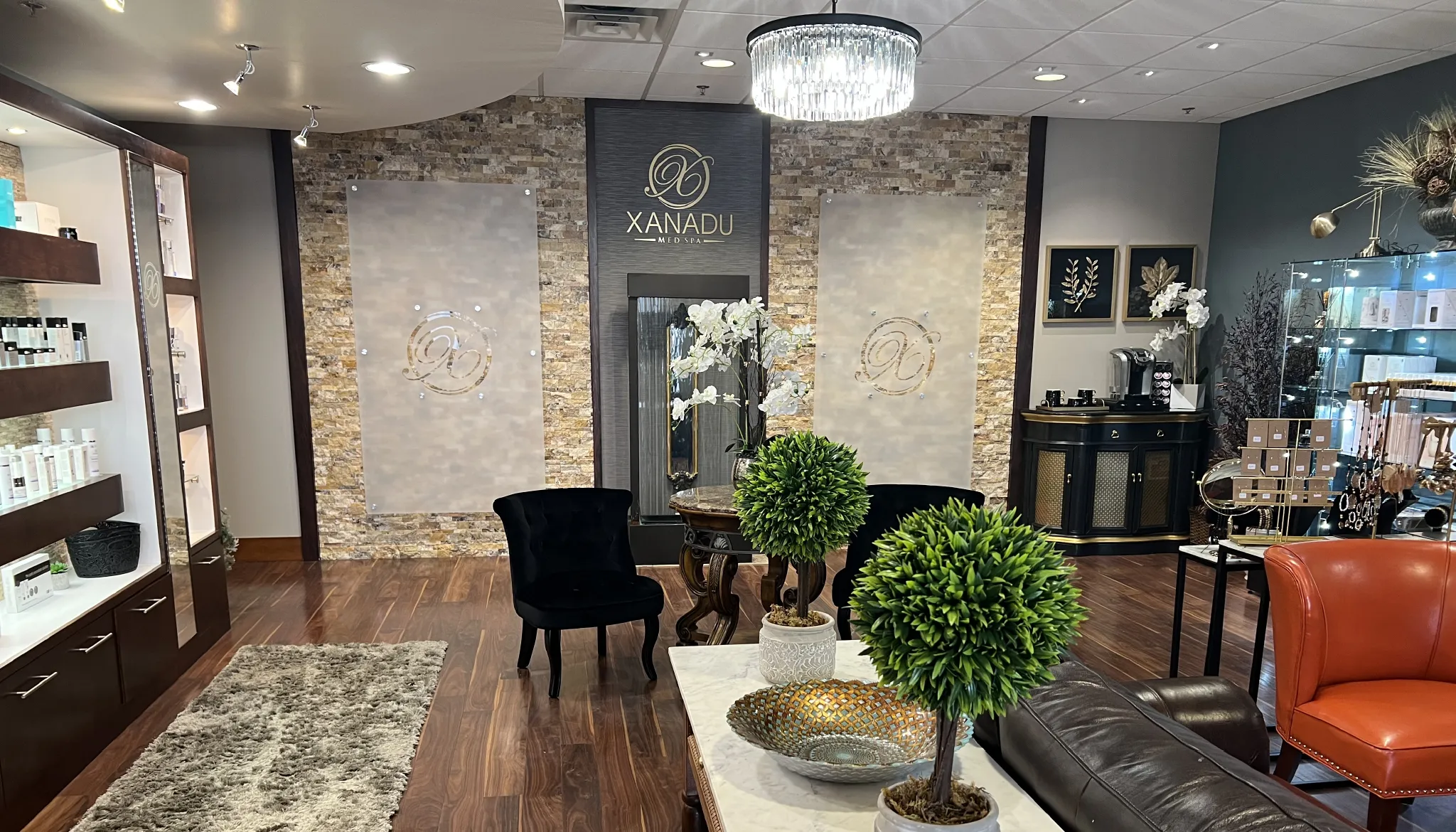 Clean, professional medical spa treatment room with neutral tones at Xanadu Med Spa in Fort Collins