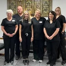 Clean, professional medical spa treatment room with neutral tones at DeLoach Family Clinic in Bay Springs