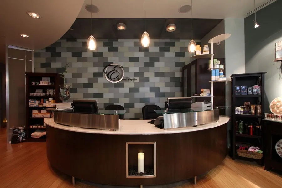 Clean, professional medical spa treatment room with neutral tones at Ethereal Day Spa in Greenwood Village