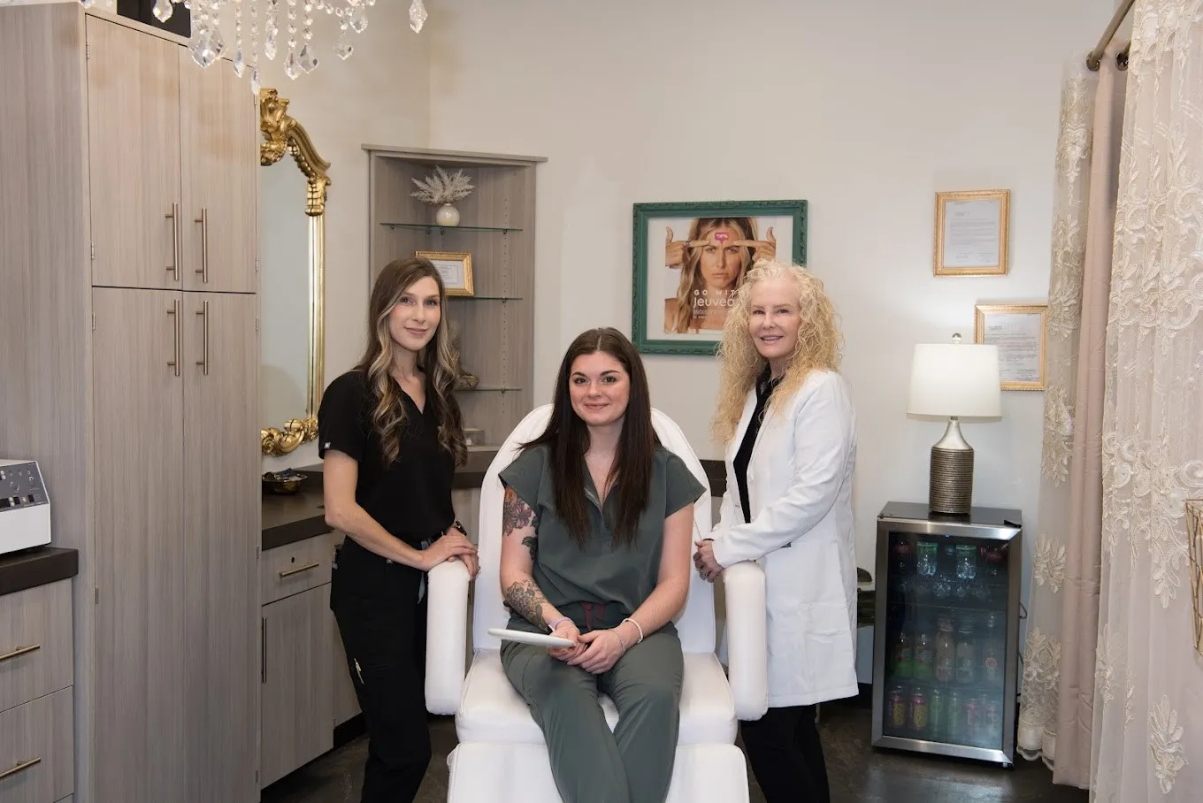 Clean, professional medical spa treatment room with neutral tones at Inject Savannah in Savannah
