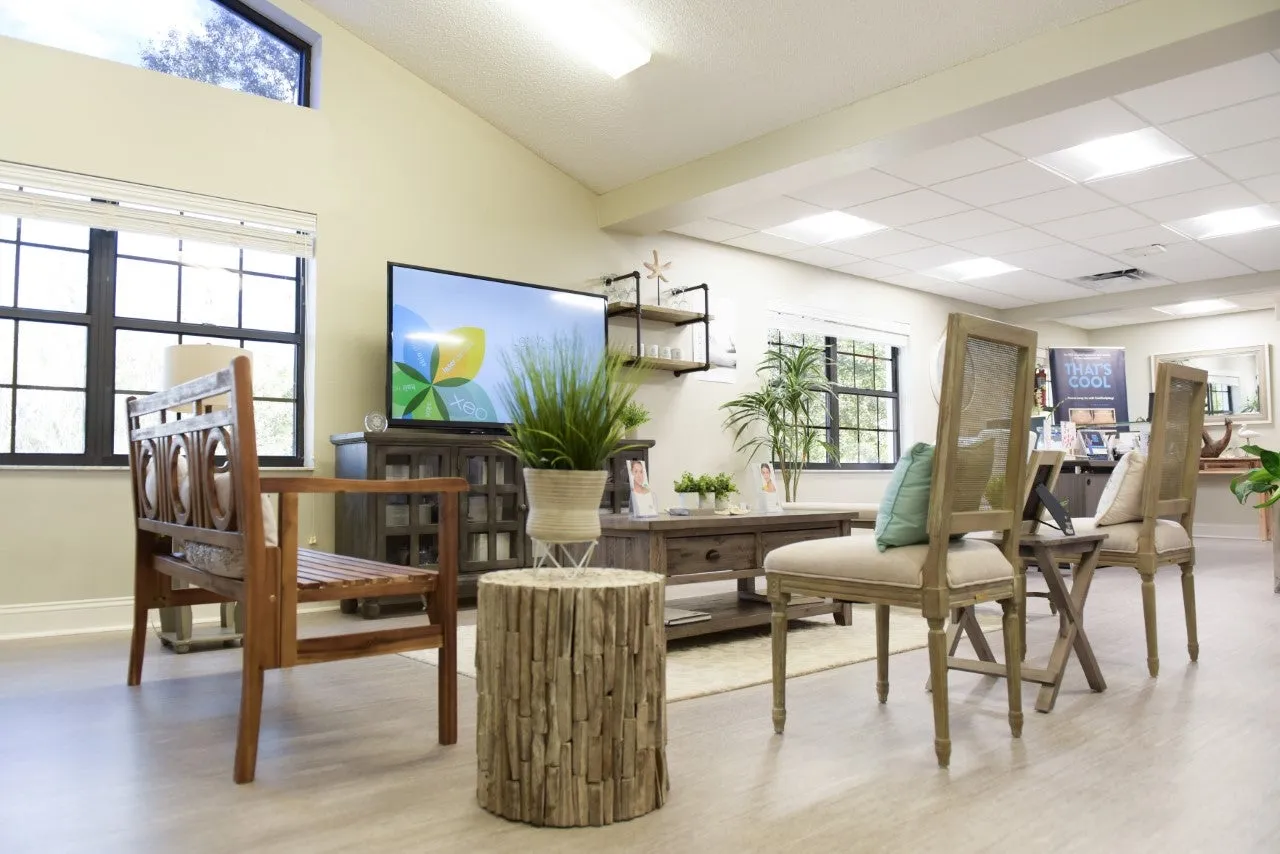 Clean, professional medical spa treatment room with neutral tones at Urbaniak Plastic Surgery in Largo